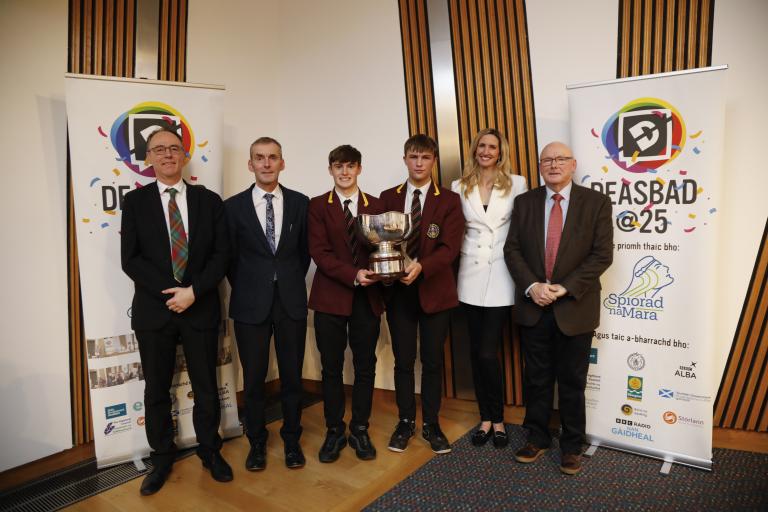 The Winning Team pictured with the judges