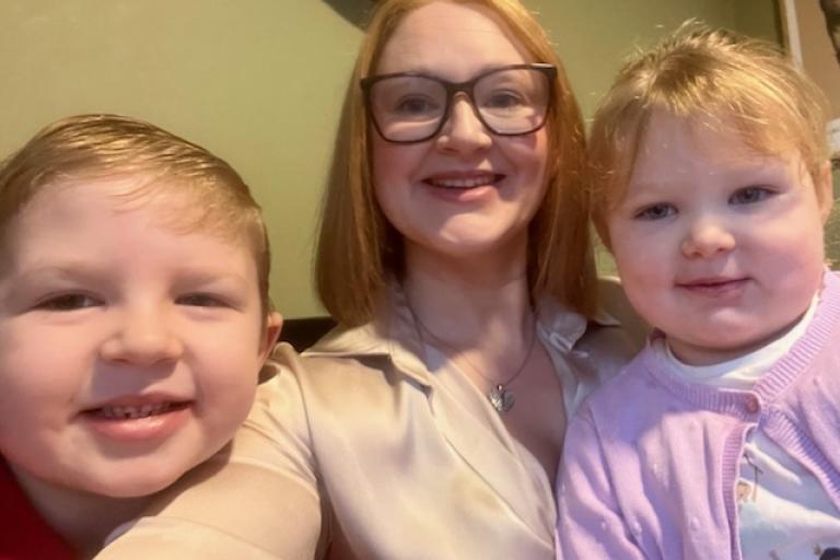 Nicola Thain and family
