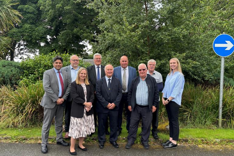 Representatives from Stornoway Trust Comhairle nan Eilean Siar Muaitheabhal and Eurowind Energy at the Eilean Siar Energy Launch