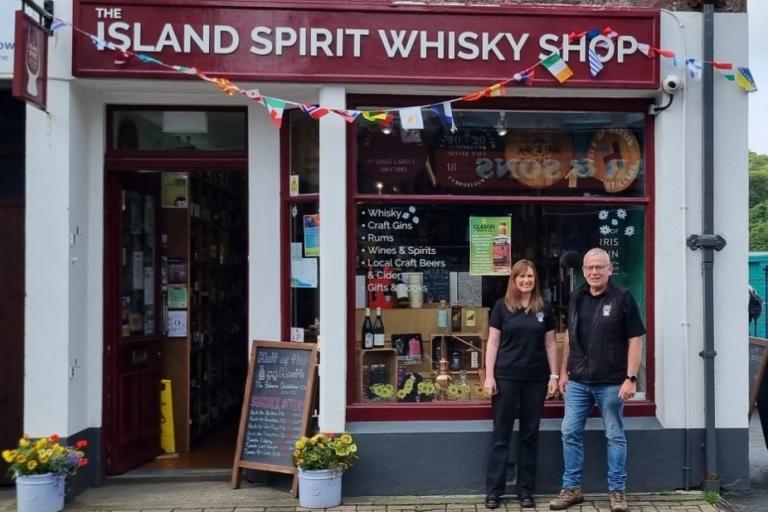 Iain and Mary Faller, Island Spirit Whisky Shop