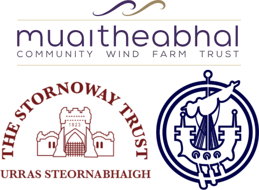 Muaitheabhal, Stornoway Trust and CnES logos